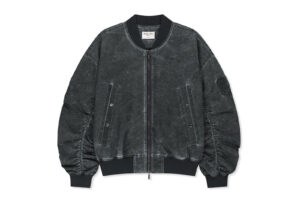 Matin Kim Pigment Coated Back Logo Jumper Charcoal JP328