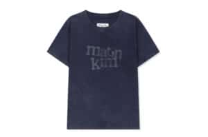 Matin Kim Round Logo Graffiti Slim Top Navy TS064