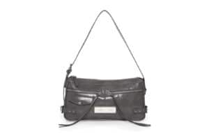 Matin Kim Side Buckle Biker Shoulder Bag Charcoal BG043