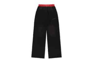 Matin Kim Vintage Washed Color Contrast Sweatpants Black PT315