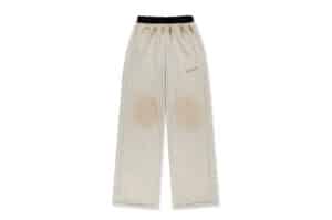 Matin Kim Vintage Washed Color Contrast Sweatpants Light Beige PT315