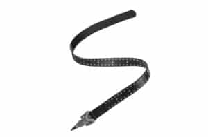 REGEN ZONE 26SS 110CM Goat Skeleton Oil Wax Leather Belt Black