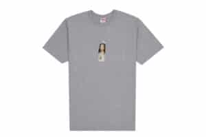 Supreme Prayer Card Box Logo Tee Heather Grey