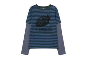Wondervisitor Ash Strawberry Layered LS Tee Green
