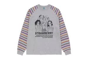 Wondervisitor Girls Pen Raglan LS Tee Melange Grey