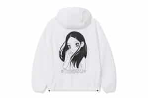 Wondervisitor Heesu Hooded Windbreaker White back