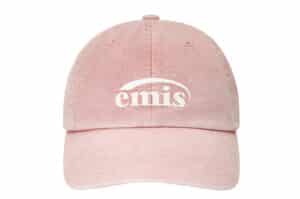 Emis Logo Print Pigment Dyeing Ball Cap Pink