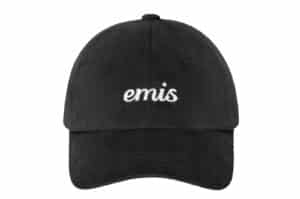 Emis Small Logo Velvet Ball Cap Black