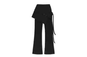 Matin Kim Detachable Layer Jersey Pants Black PT037