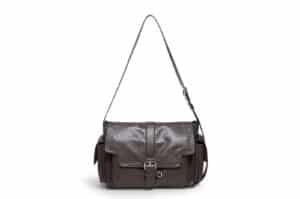 Matin Kim Dual Pocket Messenger Bag Dark Khaki BG039