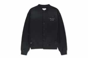 Matin Kim Dusty Washed Button Up Jumper Black JP336