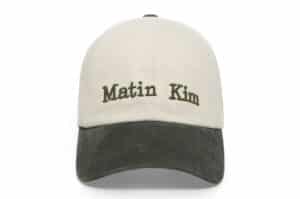 Matin Kim Matin Classic Logo Corduroy Brim Ball Cap Cream HT031
