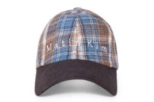 Matin Kim Matin Contrast Brim Check Ball Cap Brown HT018