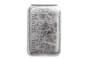 Matin Kim Matin Magnetic Flip Card Wallet Silver AC013