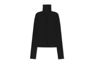 Matin Kim Raw Cut High Neck Top Black TS071