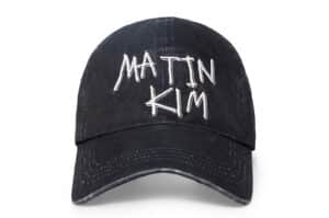 Matin Kim Vintage Washed Graffiti Ball Cap Black HT020