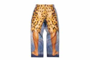 Mental Free Savage Print Jeans Blue