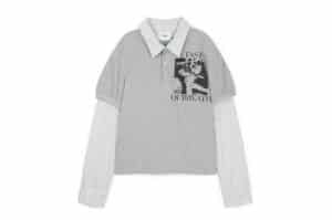 Protocol Index Layered Polo Shirt Grey