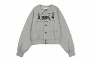 Protocol Index Sweatshirt Cardigan Melange Grey