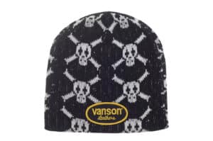 Supreme Vanson Leathers Skull Beanie Black